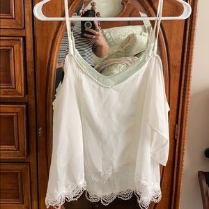 White loose tank or slip even